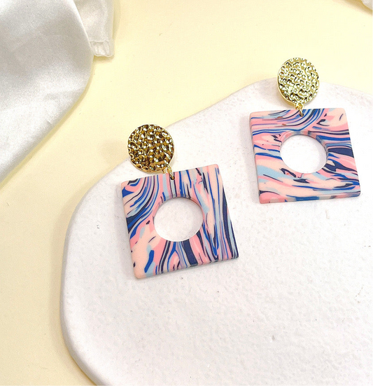 Square Clay Earring