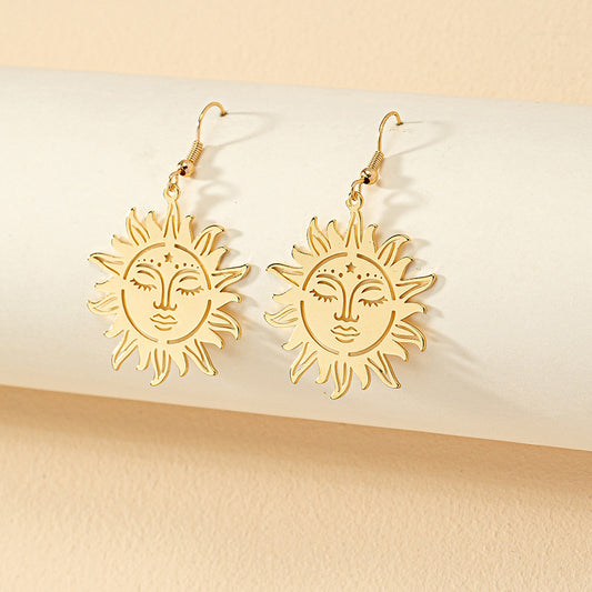 Sun Hollow Drop Earring