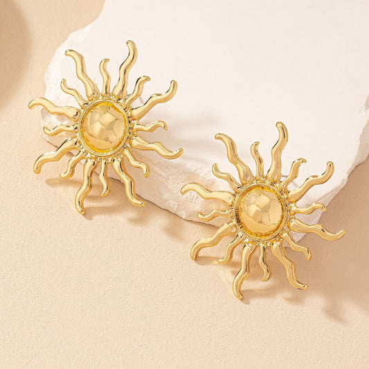 Gold Plated Sun Stud