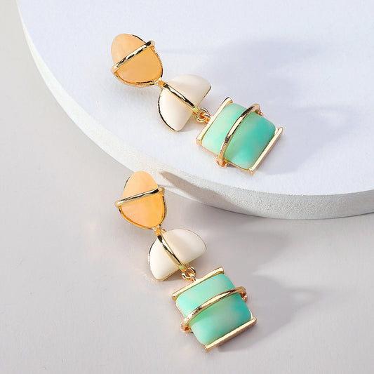 Inlay Drop Earring