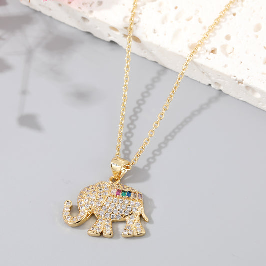 Zircon Elephant Necklace