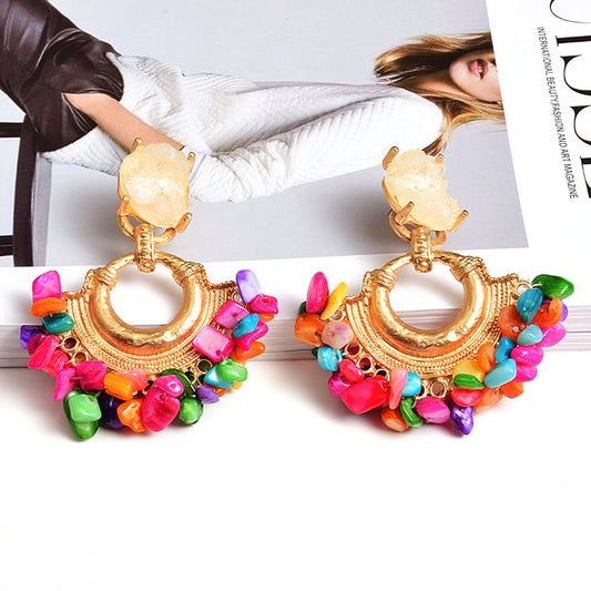 Color block Patchwork Earring