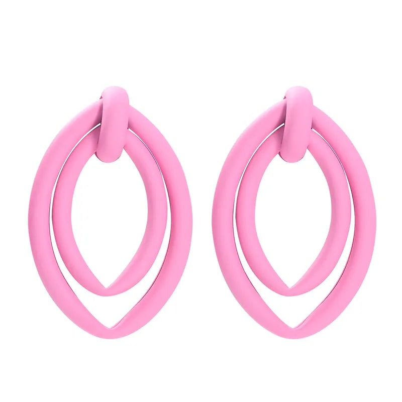 Pink Oval Hoop