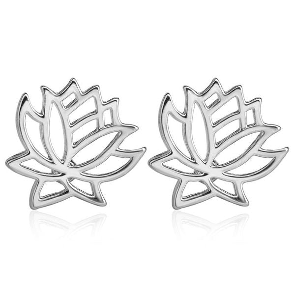 Silver Lotus Stud